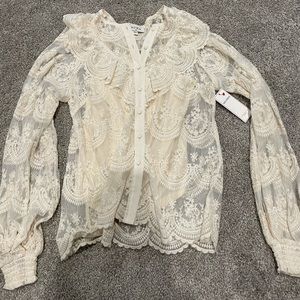 Reddress Boutique lace top with underlining shirt. New, with tags.